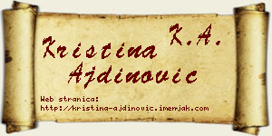 Kristina Ajdinović vizit kartica